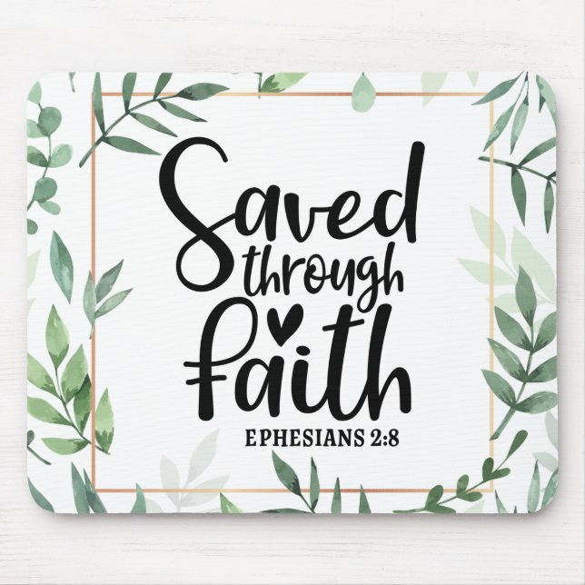 Mousepad Salva através da fé (Frente)