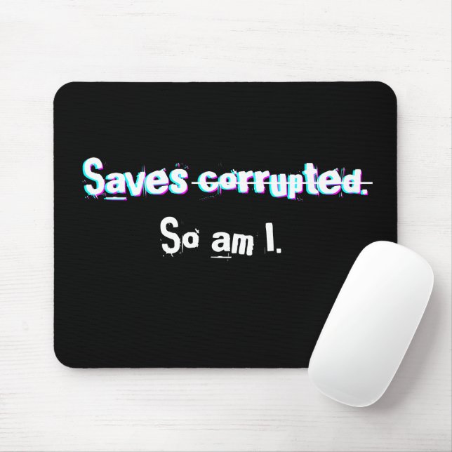 Mousepad Salva Corrompido Então Eu Sou Divertido Glitch de  (Com mouse)