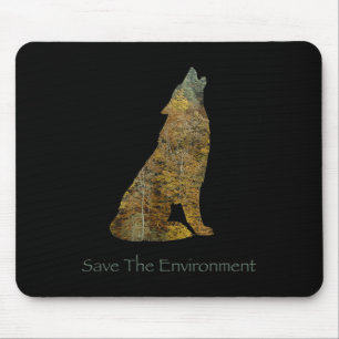 Mousepad Salvamento Ambiental Do Lobo Ambiente Silhouette