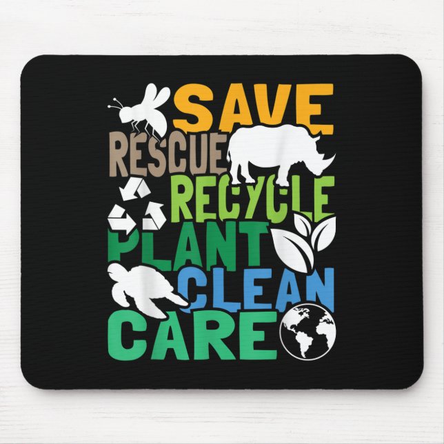 Mousepad Salvamento de Abelhas Reciclar Plástico - Terra D (Frente)