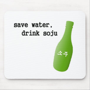 Mousepad Salvar a água, bebida Soju!