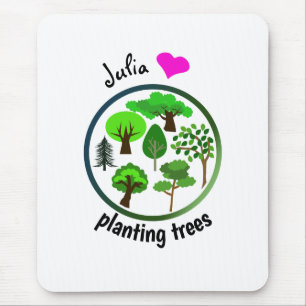 Mousepad Salvar a Terra Plantando Árvores