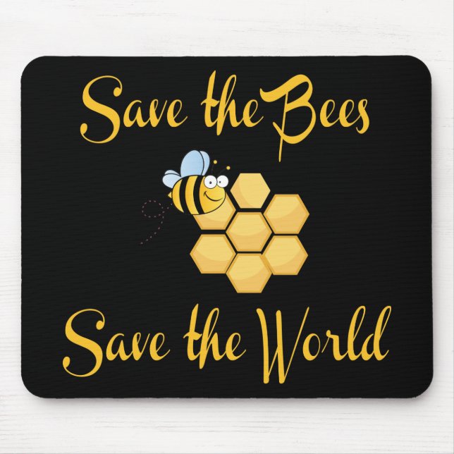 Mousepad Salvar as abelhas salvar o mundo (Frente)