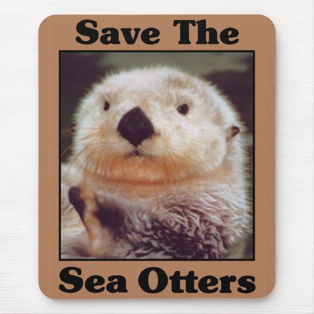 Mousepad Salvar as lontras de mar (Frente)
