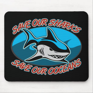 Mousepad Salvar nossos tubarões