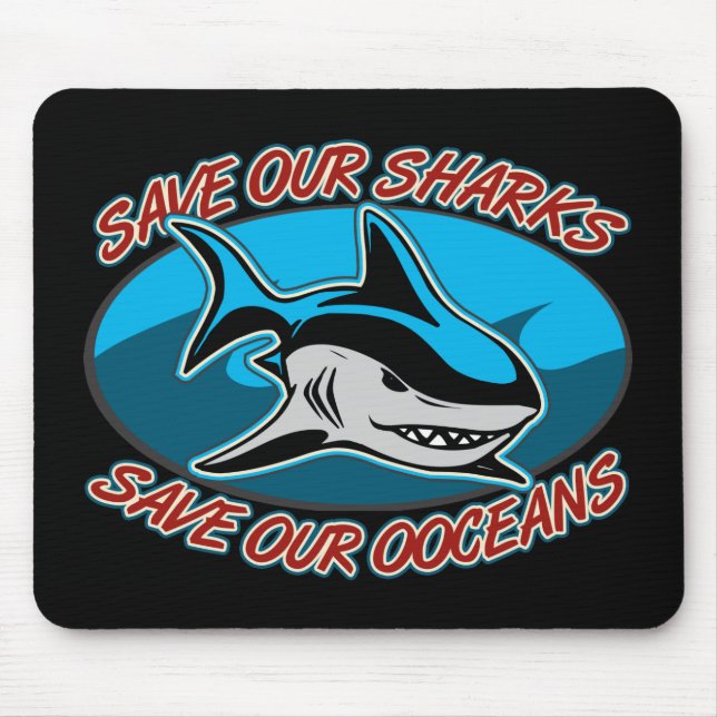 Mousepad Salvar nossos tubarões (Frente)
