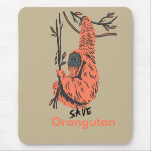 Mousepad Salvar orangotano