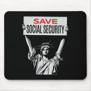 Mousepad Salvar Segurança Social -estátua Da Liberdade - Re
