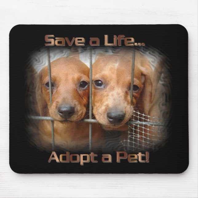 Mousepad Salvar uma vida adotam um tapete do rato do animal (Frente)