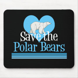 Mousepad Salvar Ursos Polares - Azul Preto-Cinto