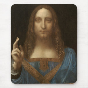 Mousepad Salvator Mundi de Leonardo da Vinci (Jesus Cristo)