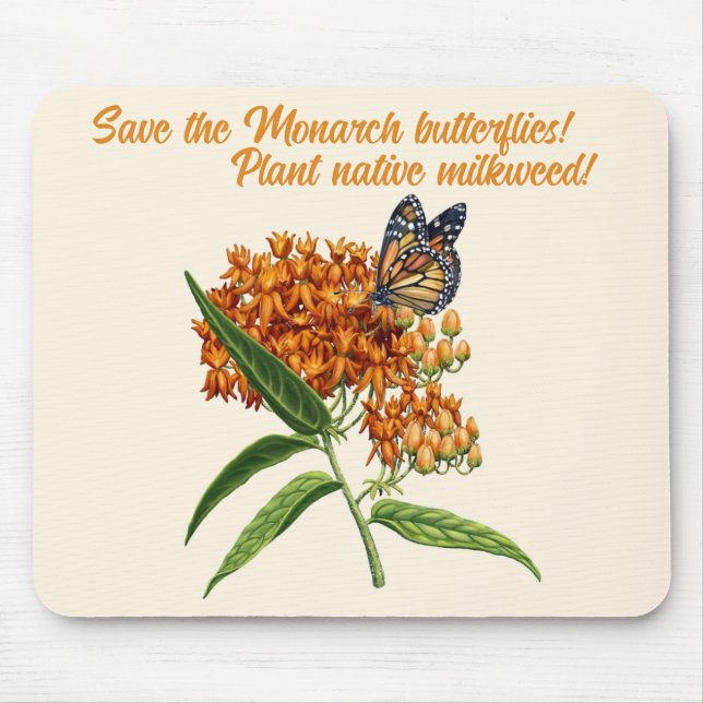 Mousepad Salve a Borboleta Monarca (Frente)