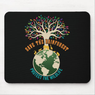 Mousepad Salve A Floresta Tropical Protege A Vintagem Selva