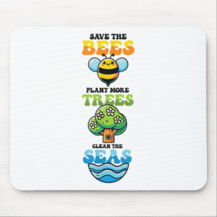 Mousepad Salve abelhas Plantações Limpas Seas Ambientais Pr