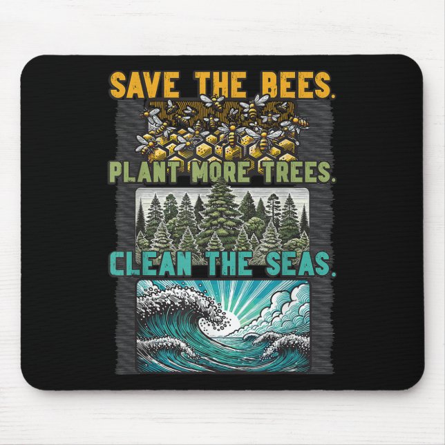 Mousepad Salve abelhas Plantações Limpas Seas Ambientais Pr (Frente)