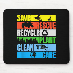 Mousepad Salve Abelhas Resgate Animais Mares Limpos Dia da