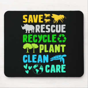 Mousepad Salve Abelhas Salvando Animais Reciclar Dia Plásti