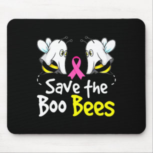 Mousepad Salve as Abelhas Boo Diversão do Cancer da Mama Ha