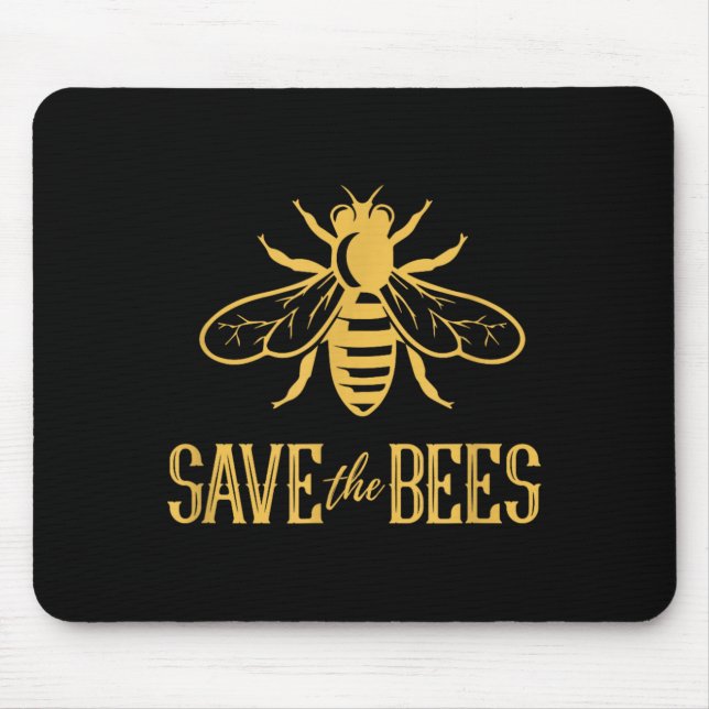 Mousepad Salve As Abelhas -Flores Colmeias Dia Da Terra Mei (Frente)