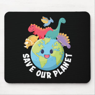 Mousepad Salve nosso planeta Dinossauro Dia da Terra Crianç
