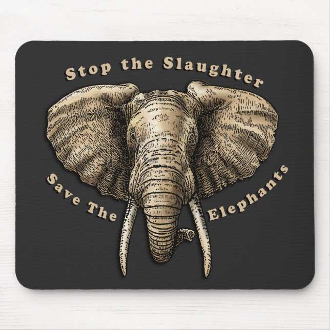 Mousepad Salve o Gráfico de Elefantes (Frente)