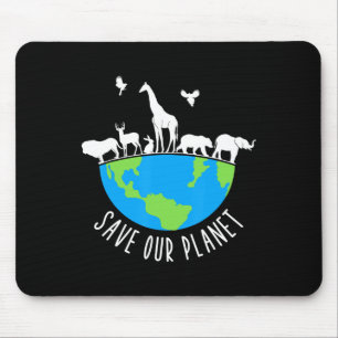 Mousepad Salve o nosso Planeta e os animais no Dia da Terra