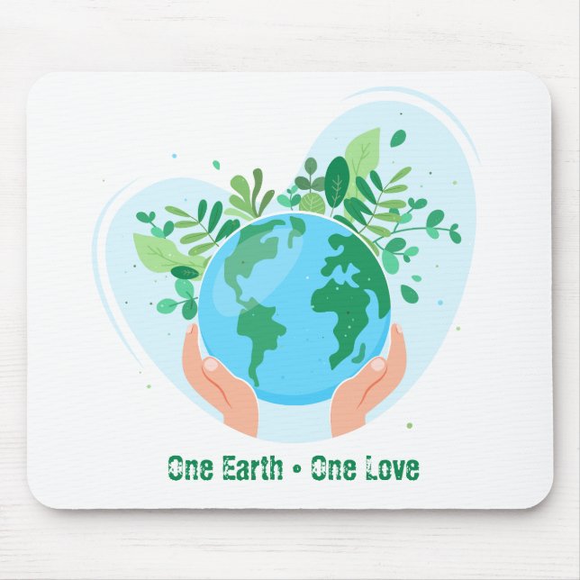 Mousepad Salve o Planeta. One Earth One Love (Frente)