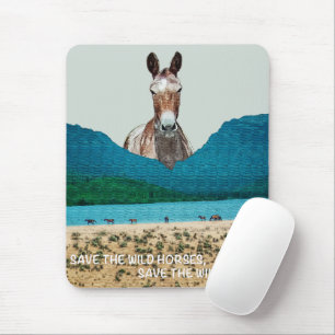 Mousepad Salve os Cavalos Selvagens, Salve a Natureza