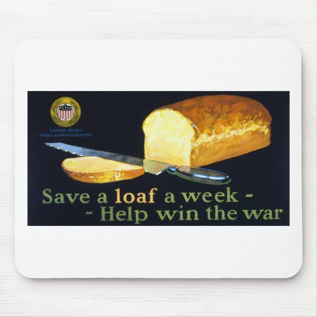 Mousepad Salve um pão por semana ~ ajude a vencer a guerra (Frente)