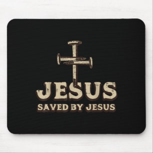 Mousepad Salvo pela Cruz de Jesus Cristão Religioso Deus Je
