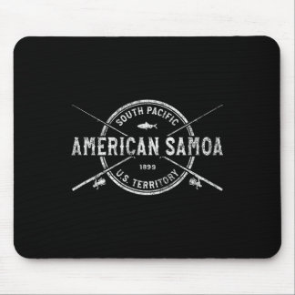 Mousepad Samoa Americana Bastões de Pesca Cruzados Vintage