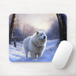 Mousepad Samoyed Deixe Nevar Natal