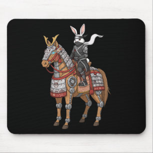 Mousepad Samurai Bunny Ninja Coelho Cavalo Ciber Japonês Ar