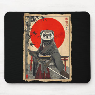 Mousepad Samurai Furão Arte Japonesa Vintage Guerreiro Anim