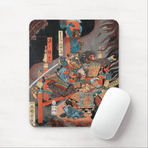 Mousepad Samurai Hero Minamoto no Yorimitsu: Ukiyo-e