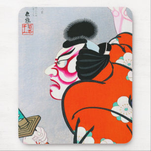 Mousepad Samurai japonês oriental legal do kabuki do