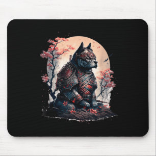 Mousepad Samurai Ninja Cachorro Japonês Tatuagem Gráfica Pa