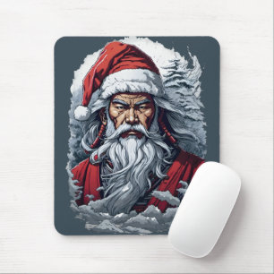 Mousepad Samurai Papais noeis Warrior Christmas Art Gift