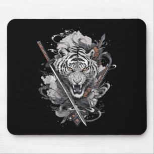 Mousepad Samurai Ronin Japonês Katana Japão Tiger Ta