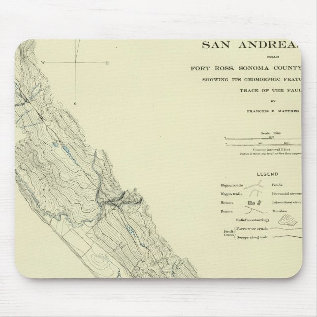 Mousepad San Andreas Rift perto de Fort Ross (Frente)