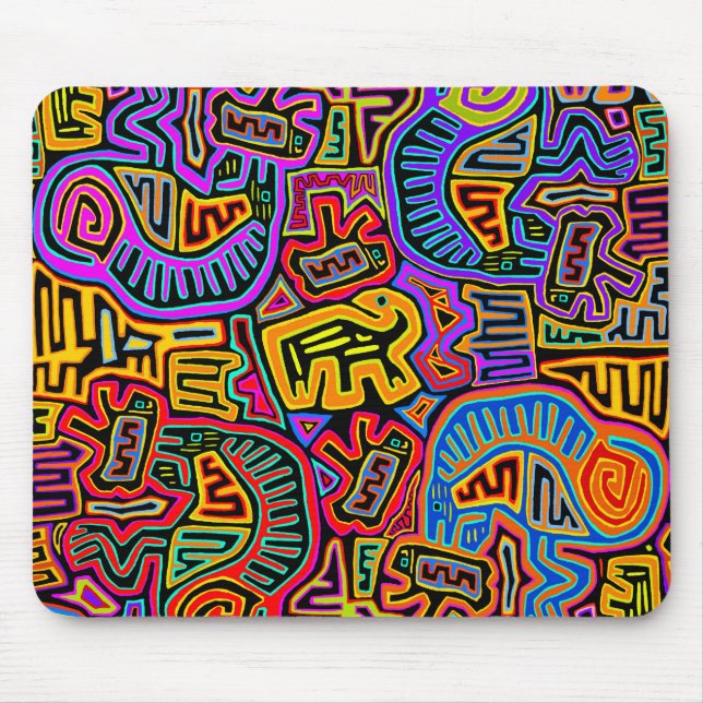 Mousepad San Blas Island Mola Collage (Frente)