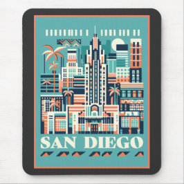 Mousepad San Diego California Art Deco
