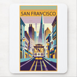 Mousepad San Francisco California Art Deco