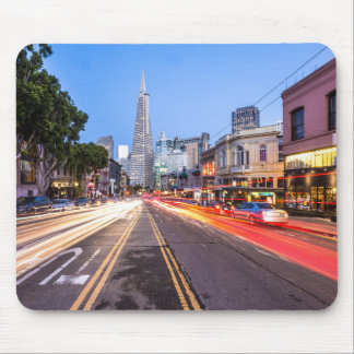 Mousepad San Francisco North Beach Motion Blur Traffic