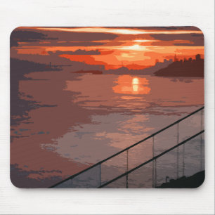 Mousepad San Francisco Sunrise Retro