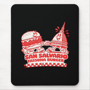 Mousepad San Salvario Fassona Burger - Cartoon dos Anos 30