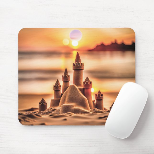 Mousepad Sandcasts Na Praia Sunset (Com mouse)