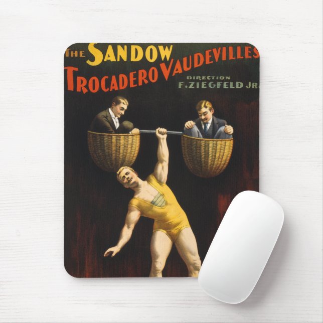 Mousepad Sandow Eugen Sandow Vaudeville Weightlifter (Com mouse)