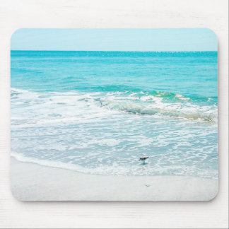 Mousepad Sandpiper Tropical Florida Beach Sand Ocean Waves