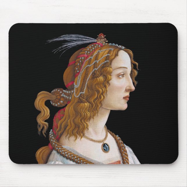 Mousepad Sandro Botticelli - Retrato de Simonetta Vespucci (Frente)